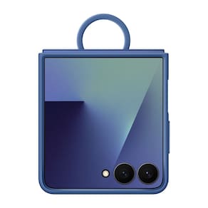 Capa Silicone com Argola Galaxy Z Flip7 - Azul Marinho