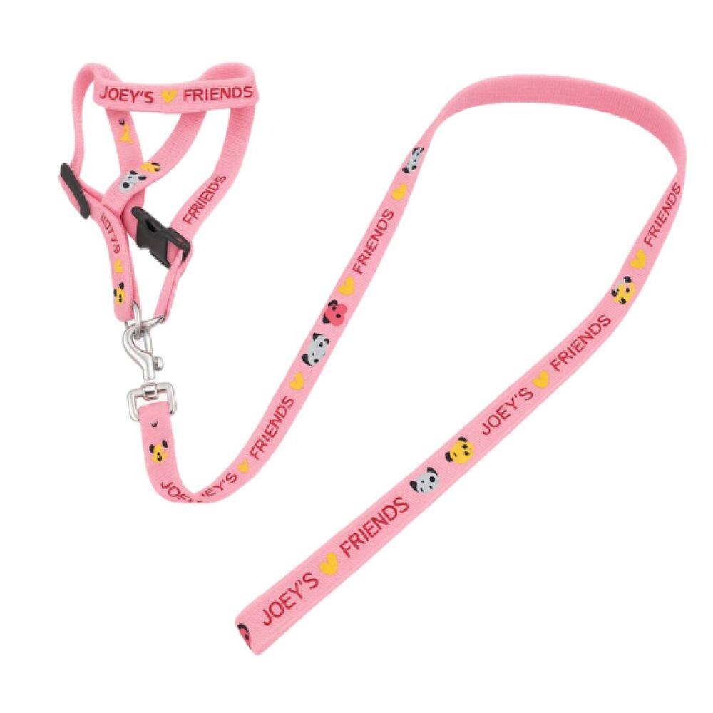 Passeios Felizes com Peitoral Rosa para Seu Pet Ajustável