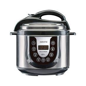 Panela de Pressão Elétrica Digital 4 Litros 110V Timer Multifuncional Feijão Sopa Carne Agratto 127V