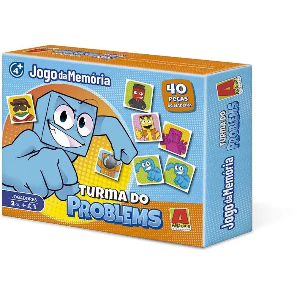 Jogo Memoria Madeira 40 Pecas Turma Problems - Algazarra
