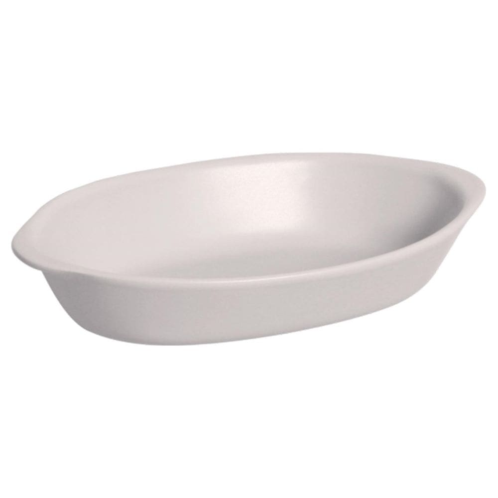 Assadeira Oval Nova 19,5x11,5x3,5 cm Branca