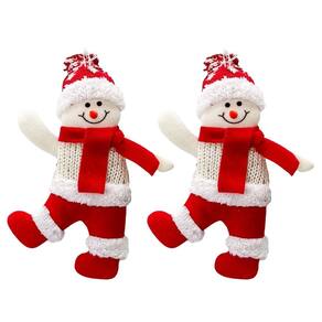 Kit 2 Bonecos de Neve Pelúcia Candy Pendente 23cm Tricô - Magizi