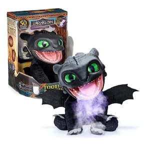 Como Treinar Seu Dragão Banguela Interativa Animatrônica Real FX C/50 sons e reações - Fumaça e Luzes - Sunny