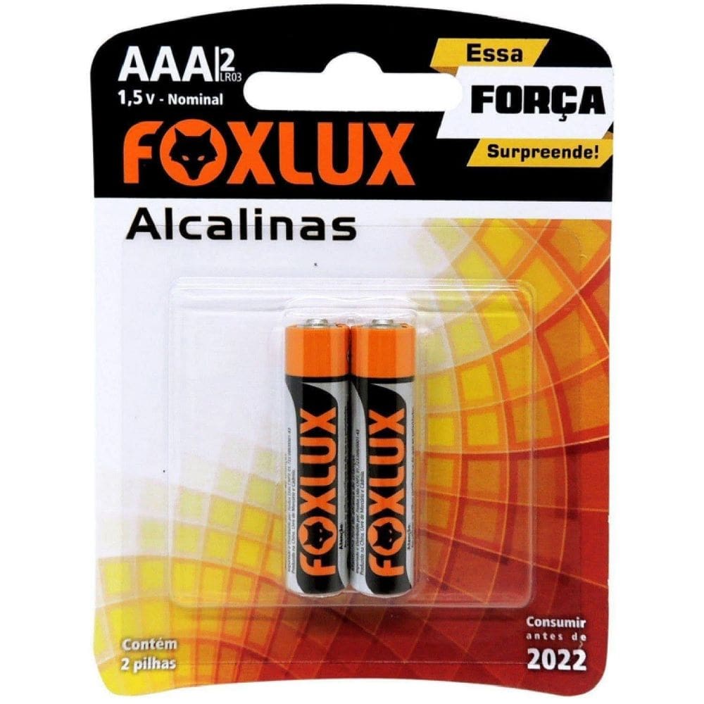 Pilha Alcalina Palito AAA 2 Un Foxlux