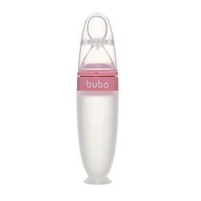 Colher Dosadora para Papinha em Silicone com Ventosa Rosa - Buba