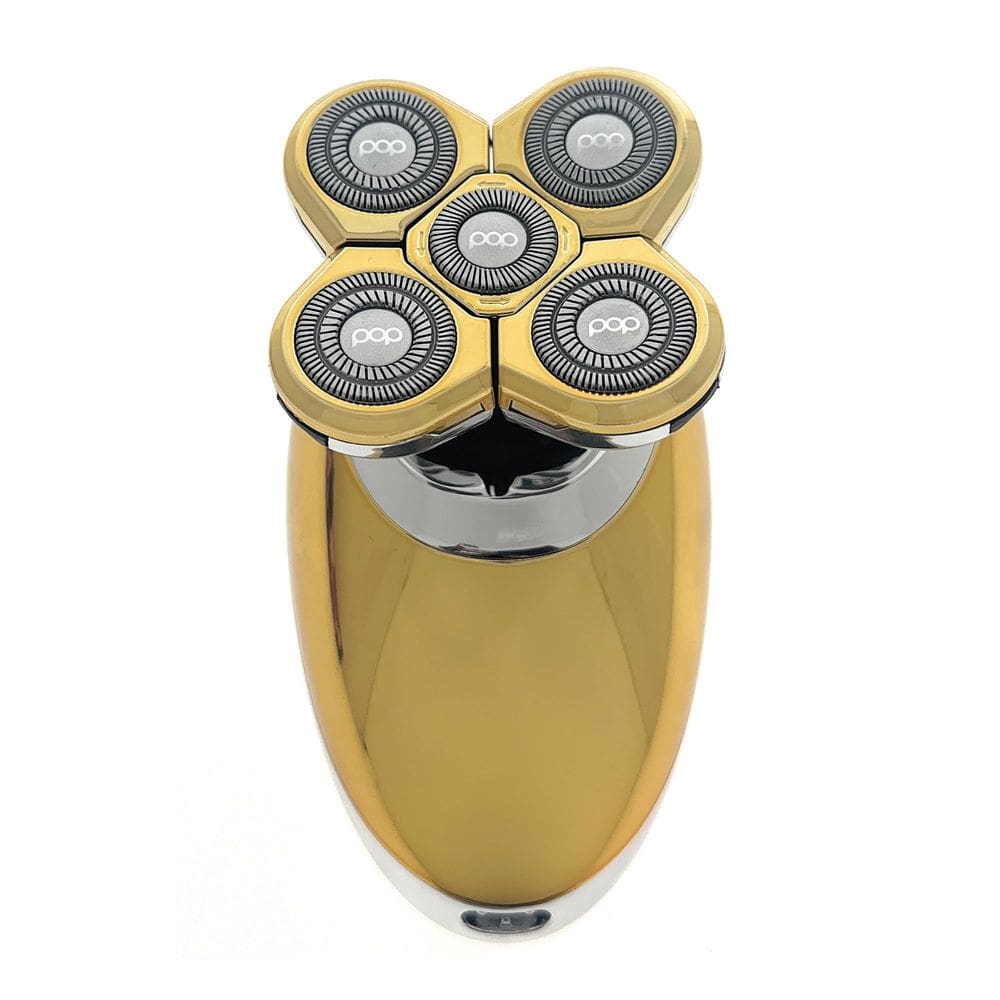 Barbeador elétrico Pop Sonic 5 Head para mulheres com bateria dourada