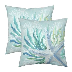 Capas de almofadas Outdoor Wnoesat Coastal 55x55cm, conjunto de 2