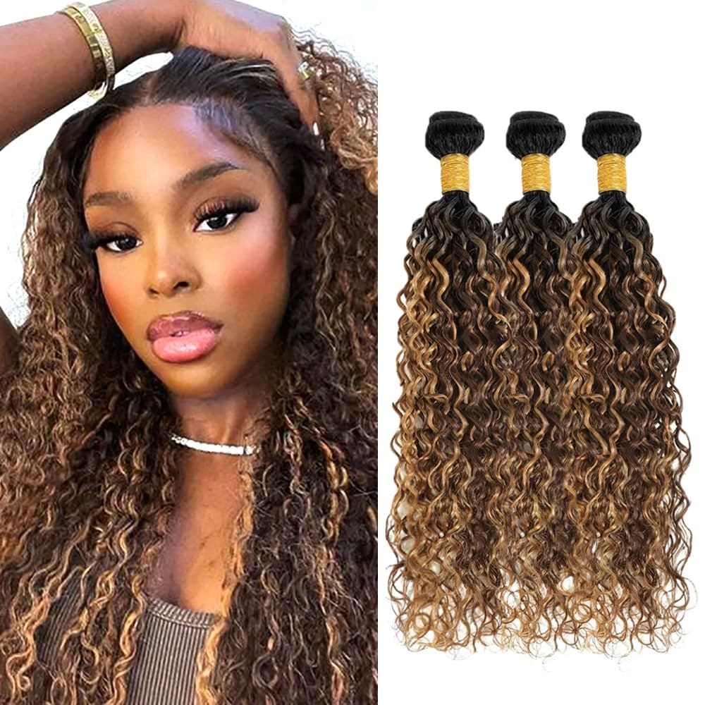 Pacotes de cabelo LadrxADR Highlight Water Wave 18 20 22" 4/27