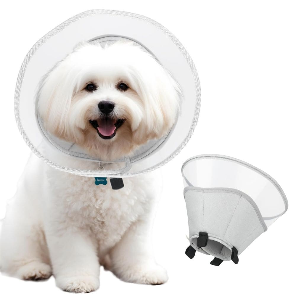 Coleira elisabetana macia ajustável para cães