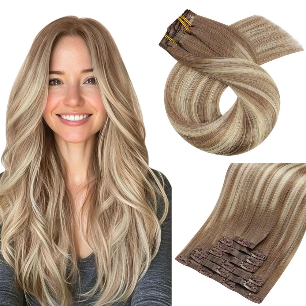 Extensões de cabelo Clip in Moresoo Seamless Balayage 120g 45cm