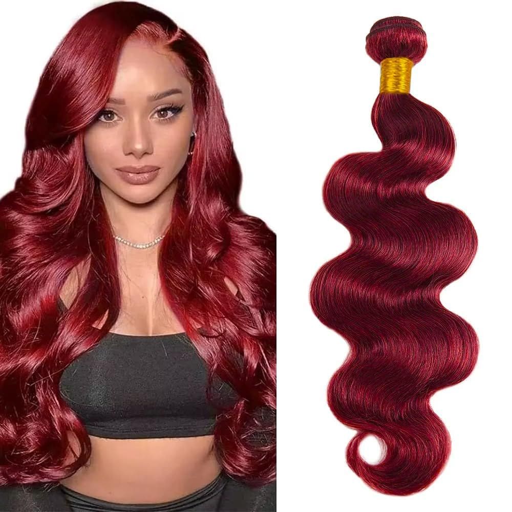 Pacotes de cabelo LadrxADR 99J Burgundy Body Wave 100g 28in