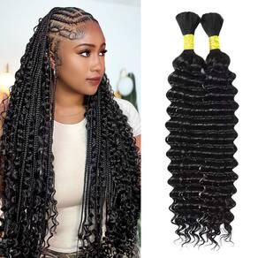 Trançando o cabelo LYISKB Deep Wave 22cm 100g 10A Brazilian