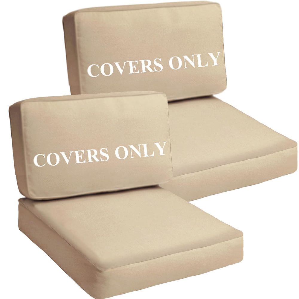 Capa de almofada de pátio TECOSARA Deep Seating 4 unidades bronzeada