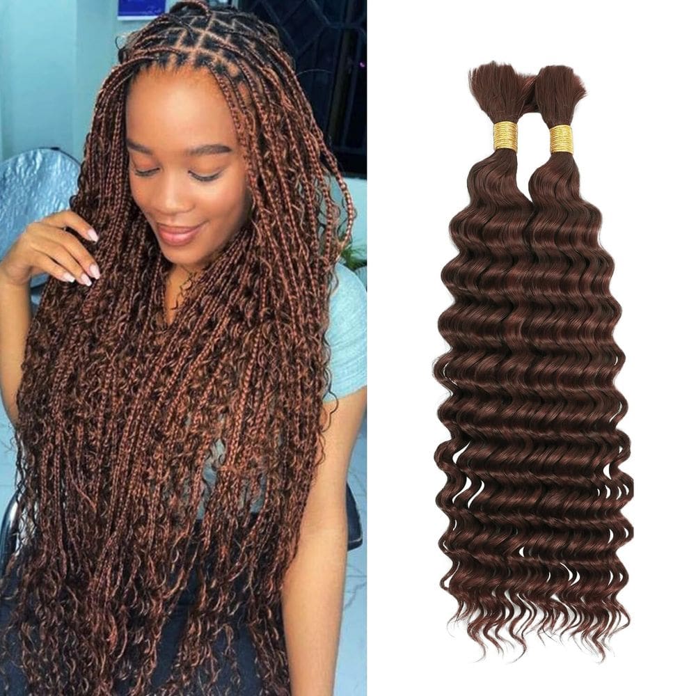 Cabelo trançado LYISKB Deep Wave 100% cabelo virgem brasileiro