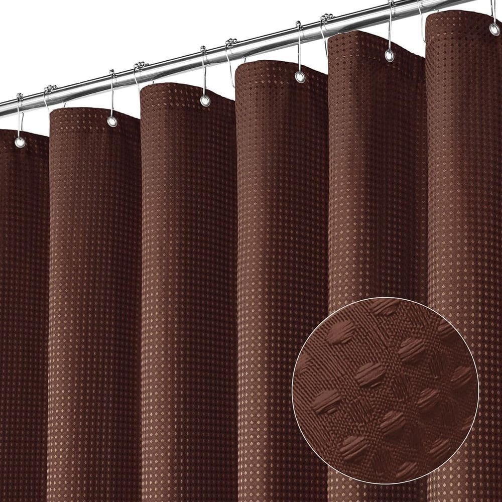 Cortina de chuveiro MitoVilla Extra Long 180x210 cm Brown Waffle