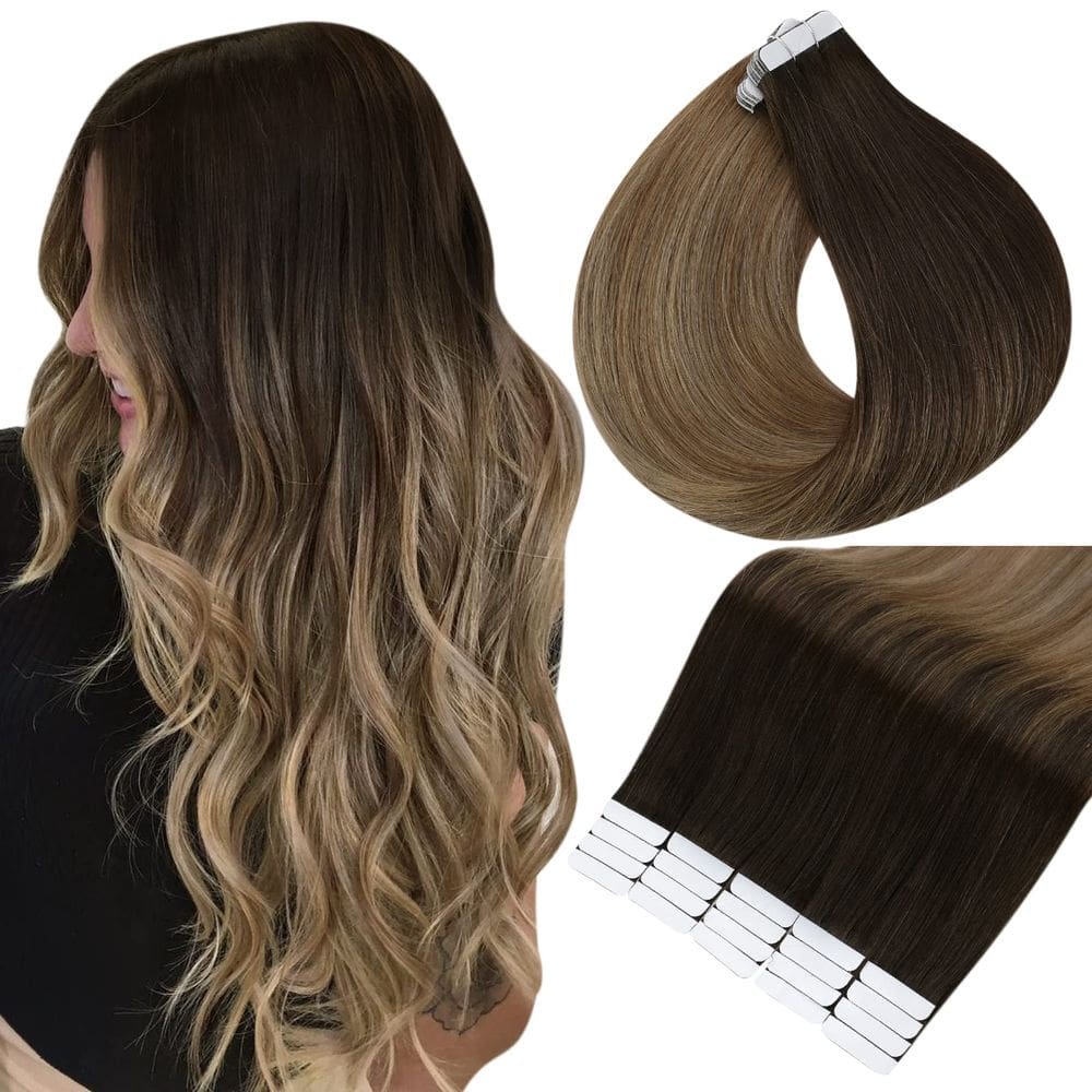 Fita adesiva em extensões de cabelo Full Shine 50g 20cm Ash Blonde