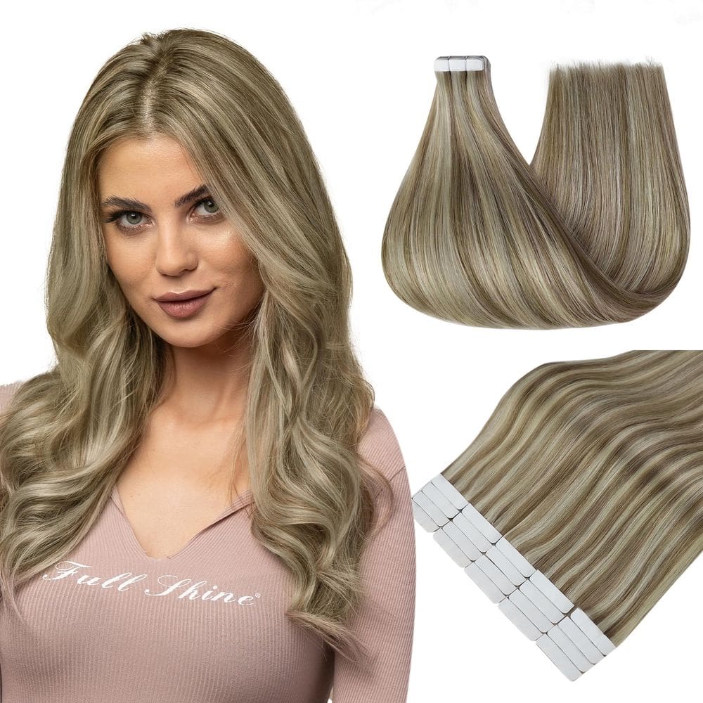Extensões de cabelo Full Shine Tape em 40 cm Remy Human Hair