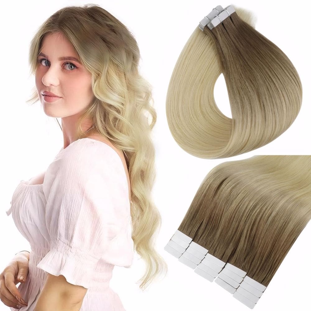 Fita balayage Full Shine para extensões de cabelo em 18 cm, 50 g, 20 unidades