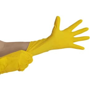 Luva de Látex Amarela Multiuso MBLife Medix CA 46977