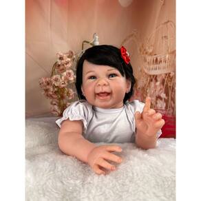 Bebê Reborn Menina Realista Corpo Silicone Com Mamadeira