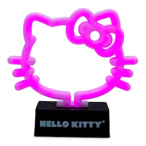 Lâmpada LED de néon prateada Buffalo Sanrio Hello Kitty Decor de quarto