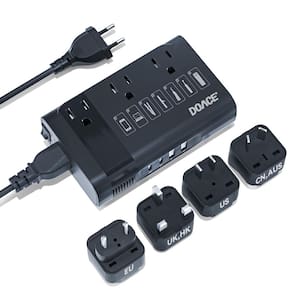 Conversor de tensão DOACE 350W 220V a 110V com plugue de viagem