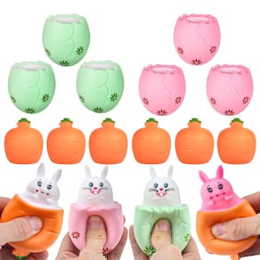 Ovos de Páscoa Squishy Bunny Taikuray, 12 unidades para cesta de Páscoa