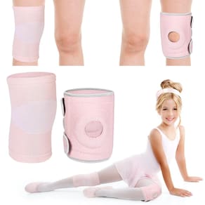 Joelheira infantil Relaxgiant Youth Compression Manga Rosa