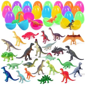 Ovos de Páscoa pré-preenchidos BBPOOL com brinquedos de dinossauro para crianças x24
