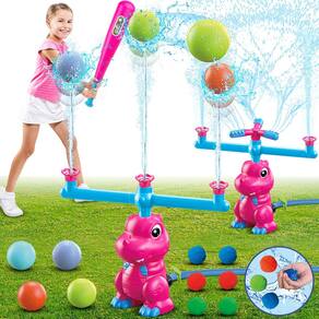 Brinquedo Water Sprinkler & Splash Baseball & Water Ball VATOS Dinosaur 4 em 1 para crianças