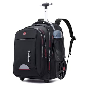 Mochila rolante GUANGJUYUAN para adultos 55L com rodas pretas