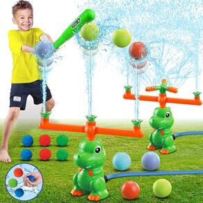 Brinquedo Water Sprinkler & Splash Baseball & Water Ball VATOS Dinosaur 4 em 1 para crianças