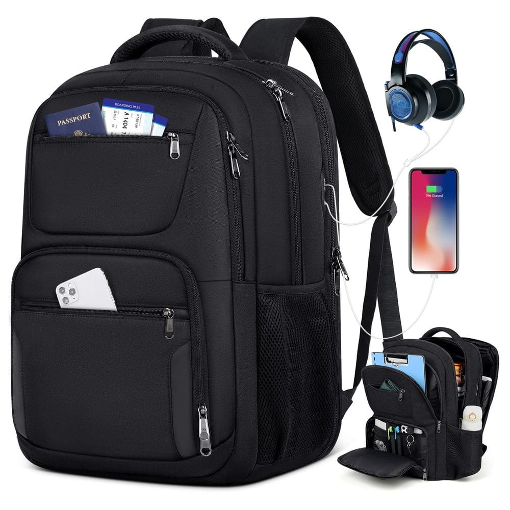 Mochila para laptop SDYSM 45L com carregamento USB 17,3" resistente à água