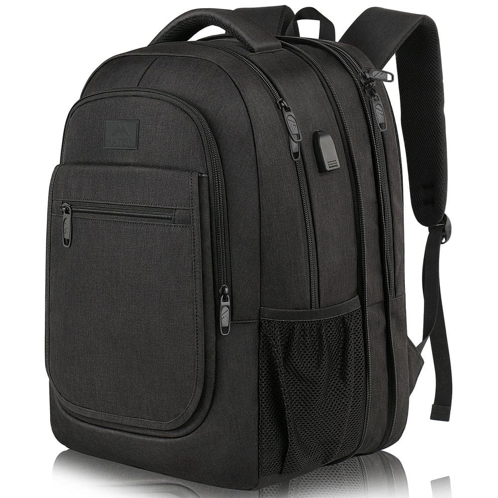Mochila MATEIN Travel para laptop expansível de 15,6" USB preta