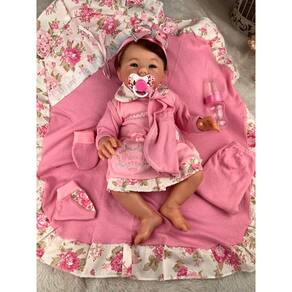 Bebe Reborn Menina Corpo Silicone Realista Recém Nascida