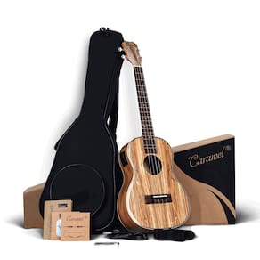 Ukulele elétrico Caramel CB103 Zebra Wood Barítono 76cm LCD