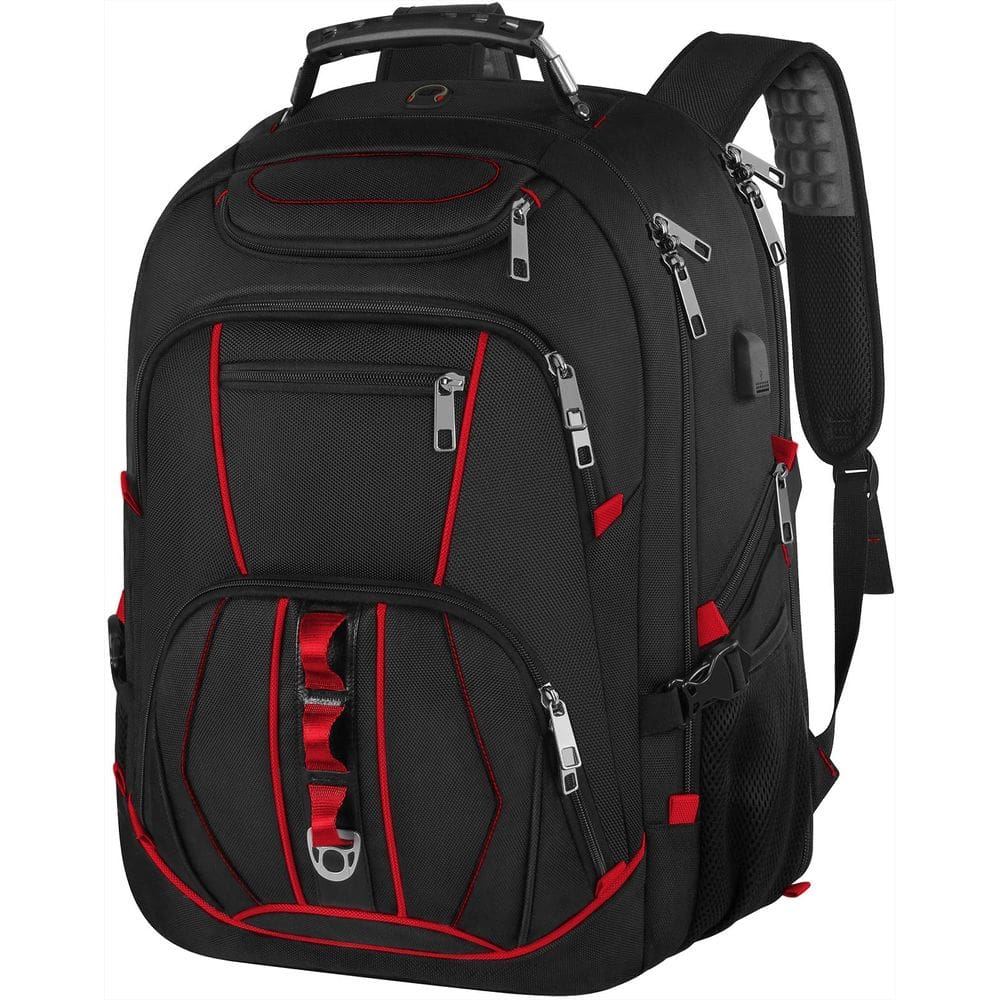 Mochila para laptop JCDOBEST vermelha com capacidade de 55 L aprovada pela TSA