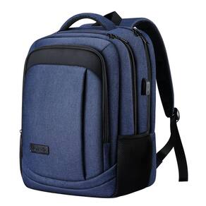 Mochila de viagem para laptop Monsdle Anti Theft USB 15,6" azul