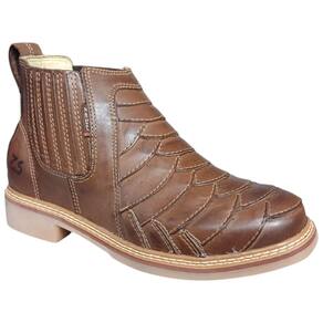 Botina Masculina Escamada Zebu 53145 - Marrom