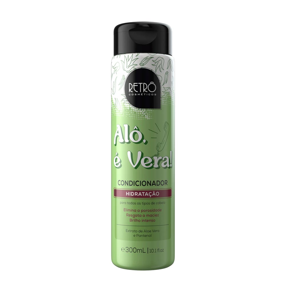 Condicionador Retrô Cosméticos Hidratante e Reparador Alô, É Vera! - 300mL