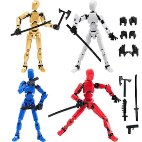 Conjunto de bonecos de ação Gmajdar Titan T13 para crianças - 4 unidades