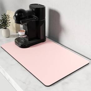 Tapete de café Rnivvi Coffee Bar 12x19cm para balcão de cozinha rosa