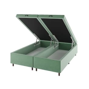 Base Box Bau Queen Size Cairo (43x158x198cm) Aqua - Casa Giulia
