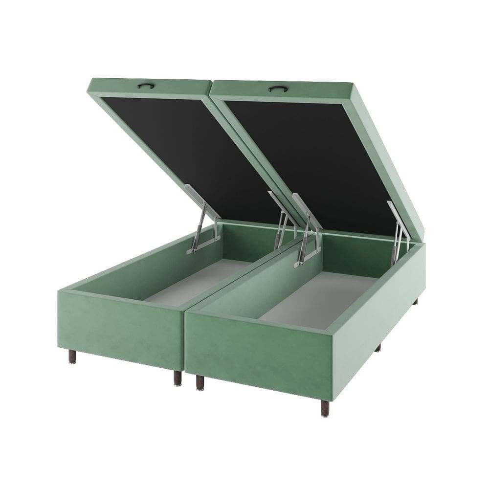 Base Box Bau King Size Cairo (43x193x203cm) Aqua - Casa Giulia