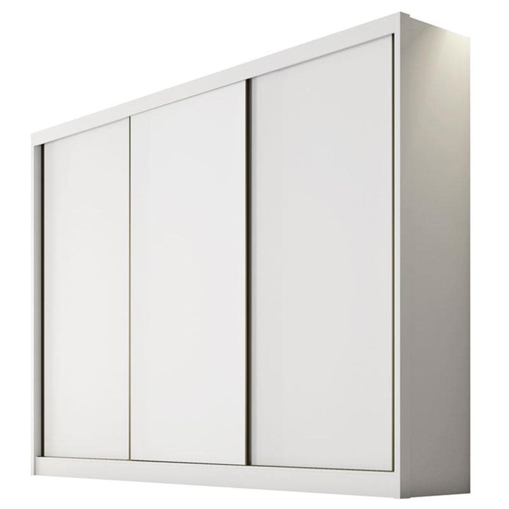 Guarda Roupa Casal Logan 3 Portas 8 Gavetas Neve – Novo Horizonte