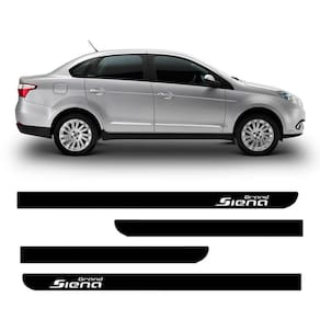 Friso Lateral Fiat Grand Siena Todos 4 Portas Preto Fosco