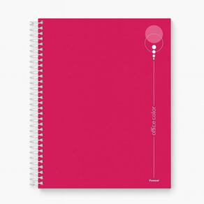 Caderno Universitário 10 Matérias Office Color Rosa Foroni