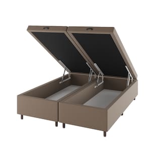 Base Box Bau Queen Size Cairo (43x158x198cm) Tabaco - Casa Giulia