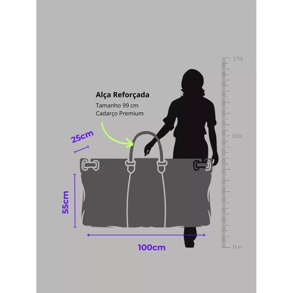 Sacolão Gigante Viagem Mega Ggg 55X100X25 Sacoleira 108