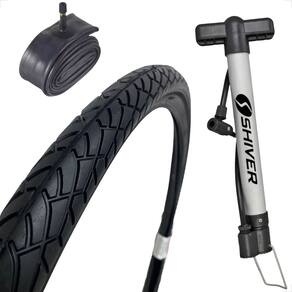 Pneu Bicicleta Shiver Praieiro Beach Passeio Aro 26 X 1.95 Balão Urbano + Camara + bomba de ar